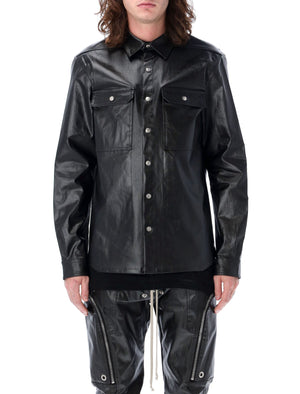 RICK OWENS Men's Black Lido Outershirt for SS24