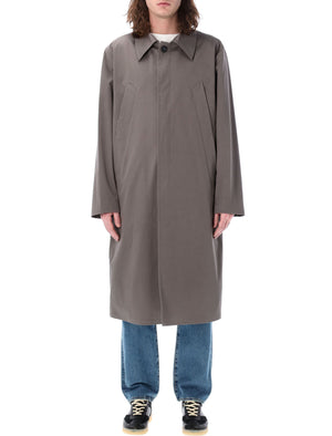 Taupe Cotton Twill Men's Trenchcoat - SS24 Collection