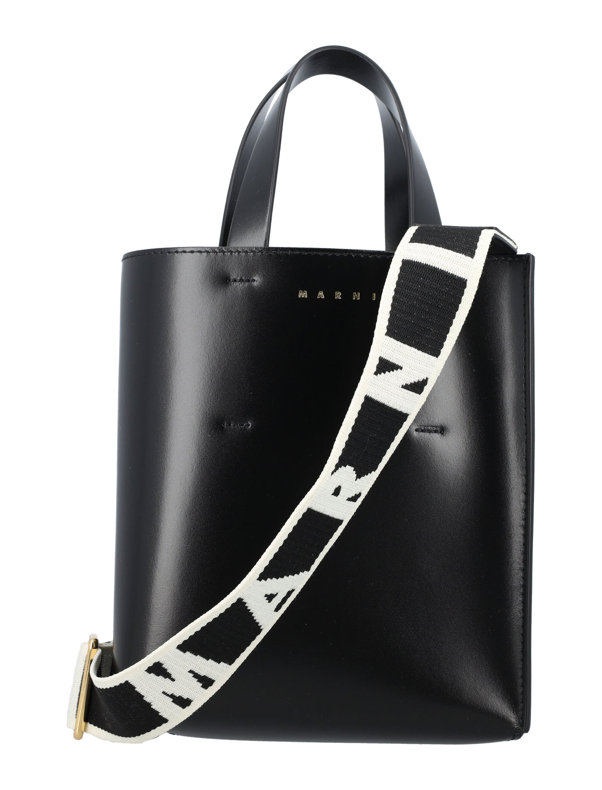حقيبة يد جلدية سوداء صغيرة للنساء - مجموعة SS24