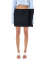 JW ANDERSON Exaggerated Side Panel Mini Skirt in Black for Women