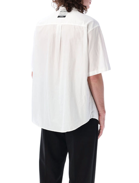 UNDERCOVER Boxy Fit Cotton Short-Sleeved Shirt with Label Details