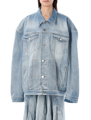 VETEMENTS Men's Blue Logo Denim Jacket - SS24 Collection