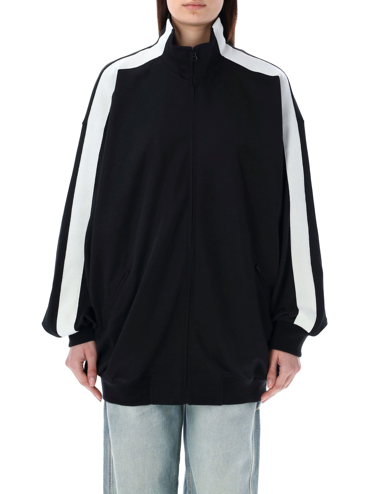 ISABEL MARANT ETOILE Women's Black Oversized Track Jacket in SS24 Season