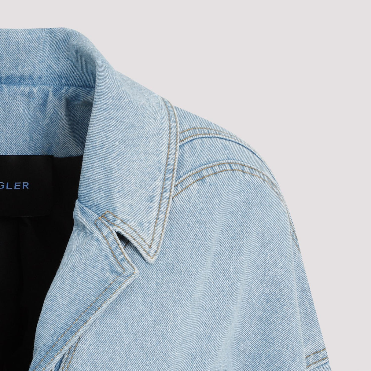 MUGLER Navy Denim Jacket for Women - SS24 Collection