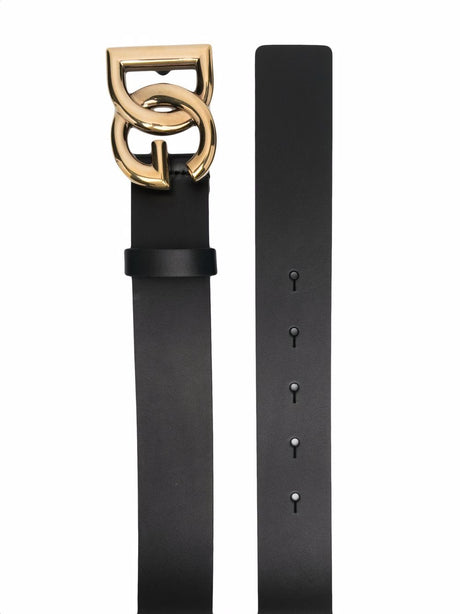 DOLCE & GABBANA Logo Leather Belt for Women