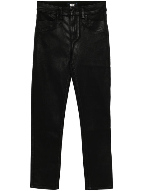 PAIGE High-Rise Leather-Like Skinny Jeans for Men