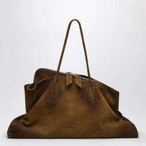 THE ATTICO Large Asymmetrical Suede Handbag