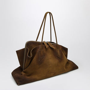 THE ATTICO Large Asymmetrical Suede Handbag