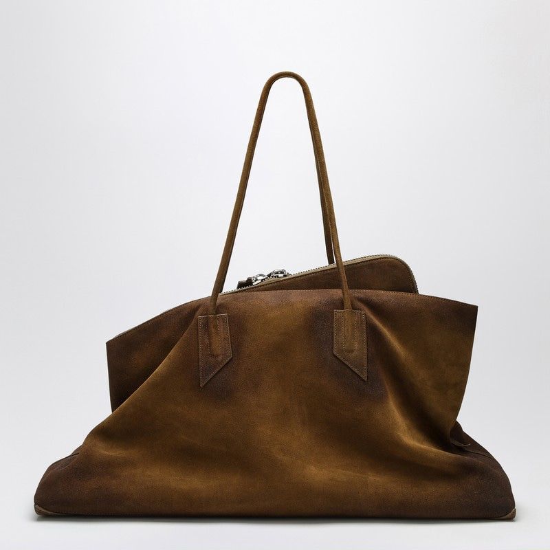 THE ATTICO Large Asymmetrical Suede Handbag