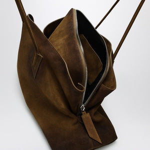 THE ATTICO Large Asymmetrical Suede Handbag