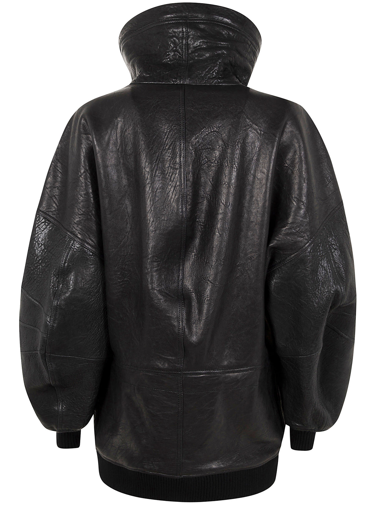 THE ATTICO Hammered Leather Bomber Jacket - Women’s Outerwear