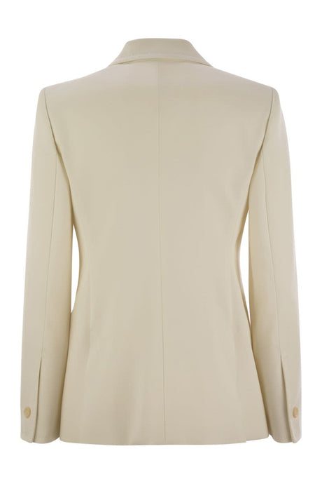 MAX MARA Wool Gabardine Blazer - Tight-Fitting Design