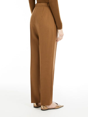 MAX MARA Elegant Long Trousers for Women - Tobacco