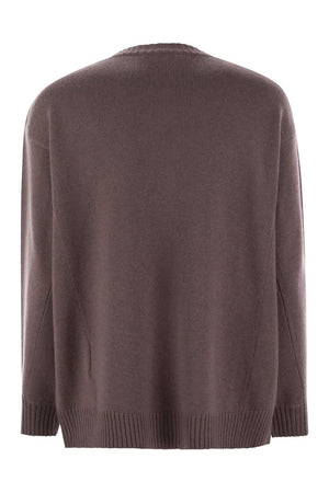 MAX MARA Oversized Monogram Pullover in Wool & Cashmere - Relaxed Fit