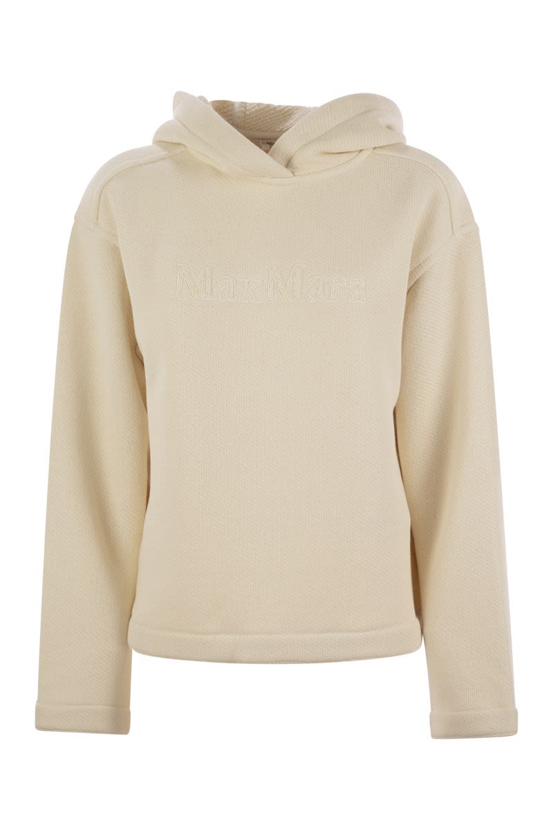 MAX MARA Oversized Embroidered Hoodie Sweatshirt