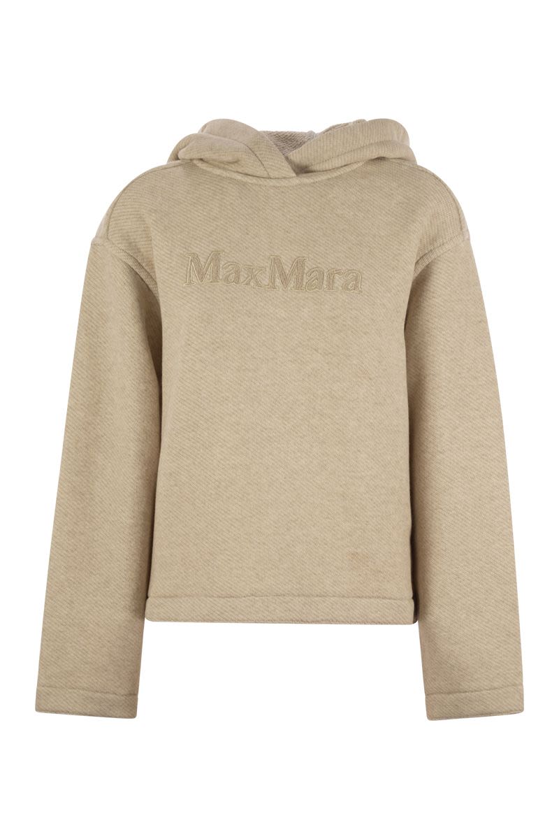 MAX MARA Oversized Embroidered Hoodie Sweatshirt