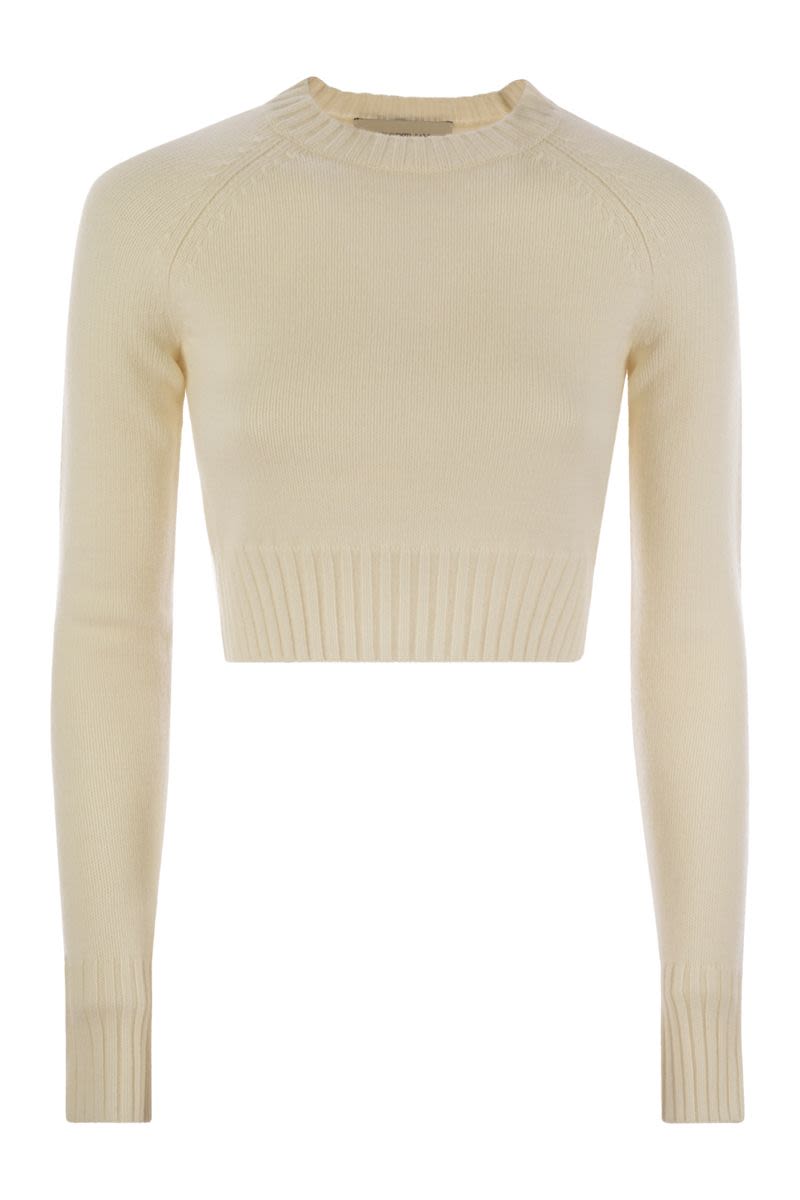 MAX MARA SPORTMAX Soft Cashmere and Wool Mini Sweater