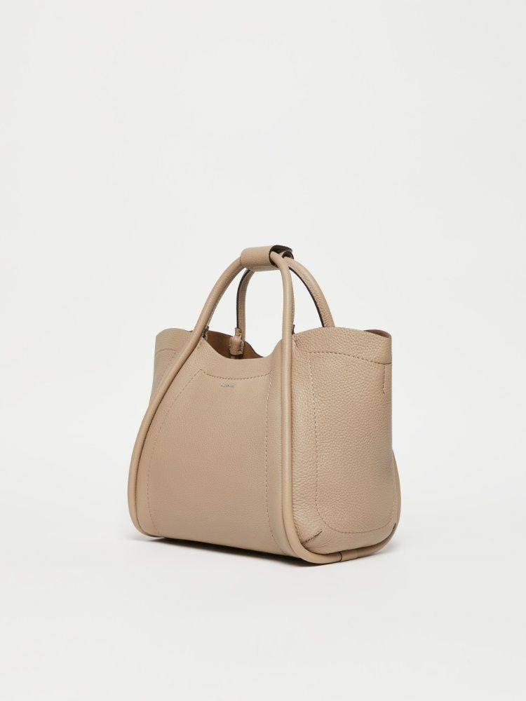 MAX MARA Sophisticated Drummed Leather Handbag - Mini Size