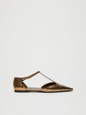 MAX MARA Elegant Leather Ballerina Flats for Women