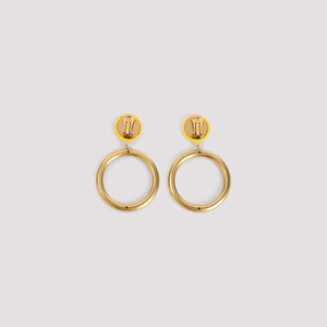 MOSCHINO COUTURE Statement Brass Earrings for Women