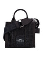 MARC JACOBS Mini Crystal Canvas Crossbody Tote Handbag