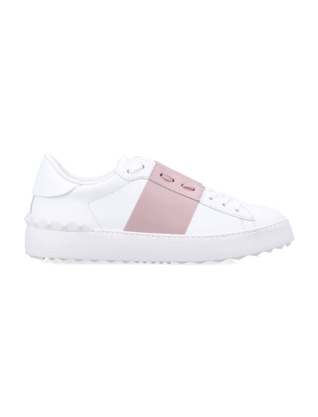 VALENTINO GARAVANI Elegant Leather Sneakers for Women - Open Design