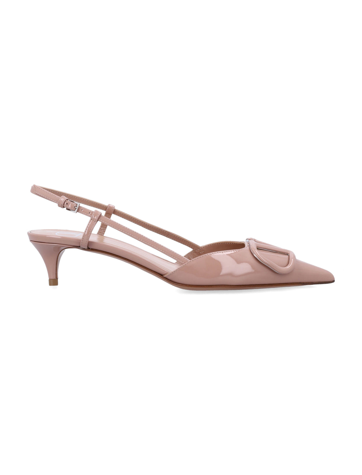 VALENTINO GARAVANI Pointed Toe Slingback Pump with Signature Embellishment - 4 cm Heel