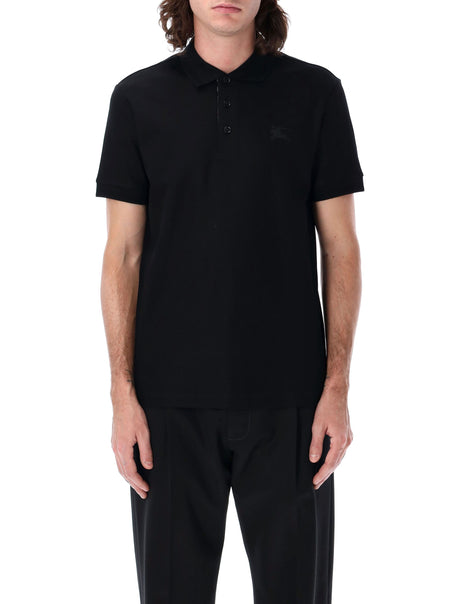 BURBERRY Slim Fit Cotton Pique Polo Shirt - Size L