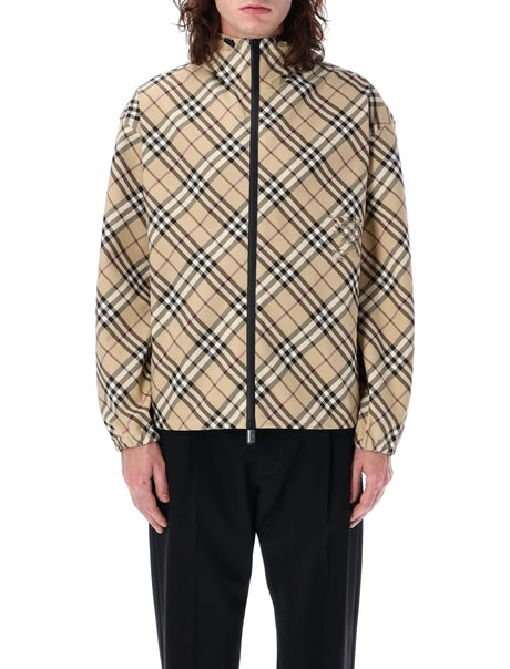 BURBERRY Lightweight Check Twill Jacket for Men - Oversized Fit