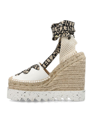 STELLA MCCARTNEY Gaia Platform Espadrille Wedges 13 CM Heel