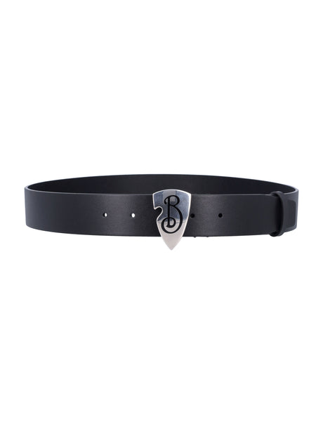 BURBERRY Leather B Shield Belt - 3.5 cm Height