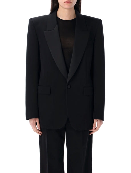 SAINT LAURENT Elegant 1-Button Smoking Jacket for Women