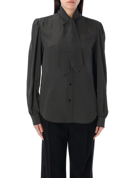 SAINT LAURENT Silk Pois Shirt for Women