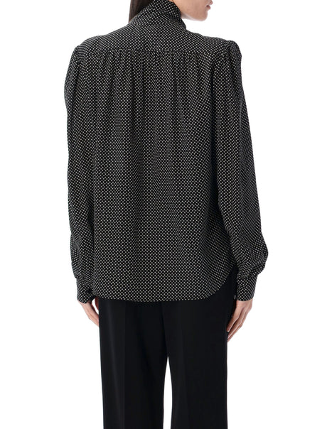 SAINT LAURENT Silk Pois Shirt for Women