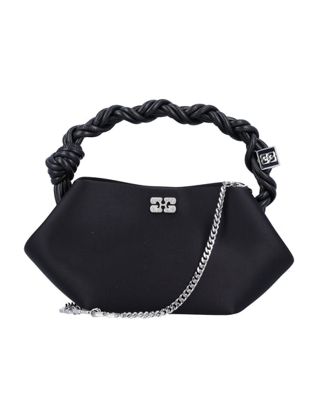 GANNI Mini Satin Handbag with Chain Strap