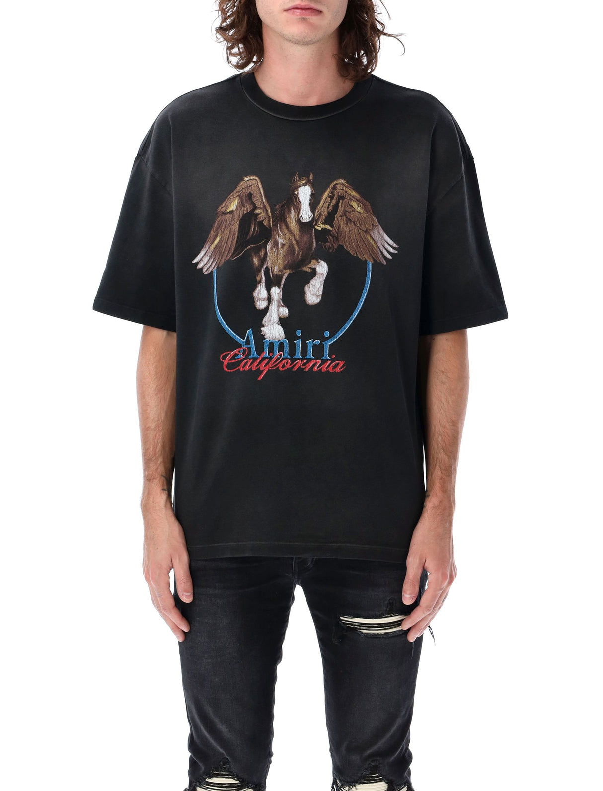 AMIRI Vintage Wash Pegasus Graphic T-Shirt - Large