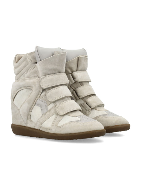 ISABEL MARANT High Top Suede Sneaker with Hidden Heel