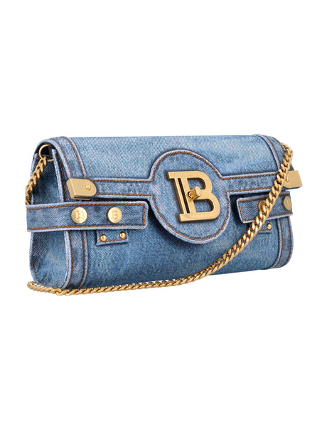 BALMAIN Mini Pouch Handbag 23 with Vintage Gold Accents