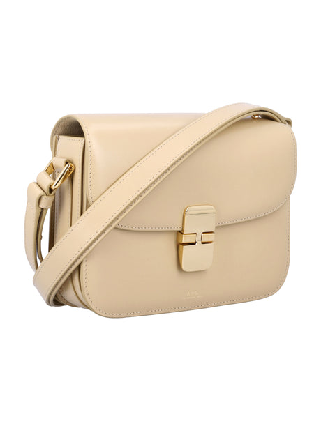 A.P.C. Mini Foldover Handbag with Goldtone Detailing