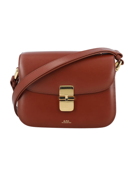 A.P.C. Mini Trapezoidal Handbag with Clasp Closure