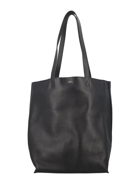 A.P.C. Unlined Leather Shopper Tote Handbag - 37CM x 28CM x 16CM