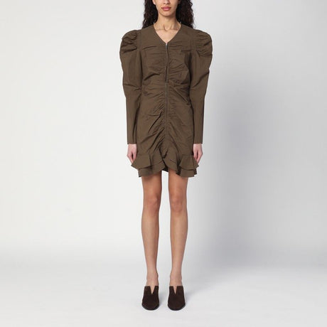 ISABEL MARANT ETOILE Feminine Mini Dress with Front Zip Closure