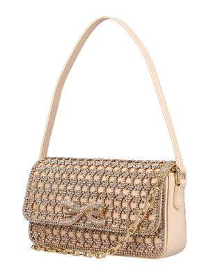 SELF-PORTRAIT Mini Crystal Baguette Handbag