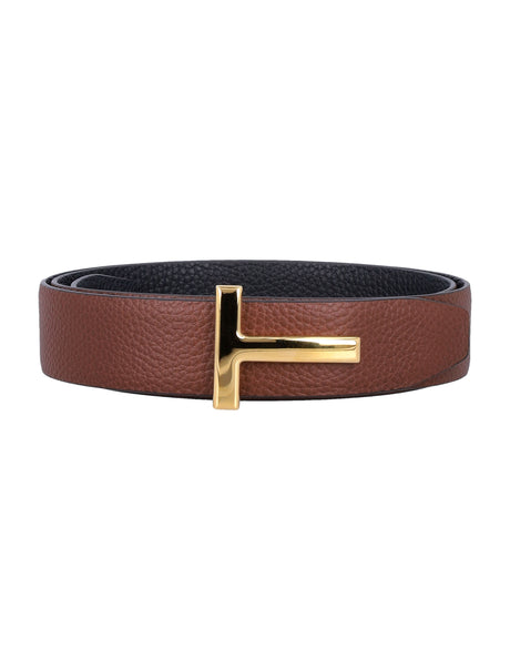 TOM FORD Mini Grain Leather Reversible Icon Belt