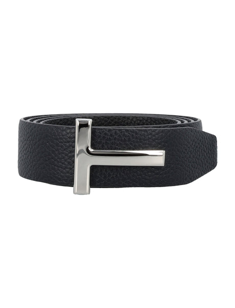 TOM FORD Reversible Grainy Leather Belt - 3cm Height