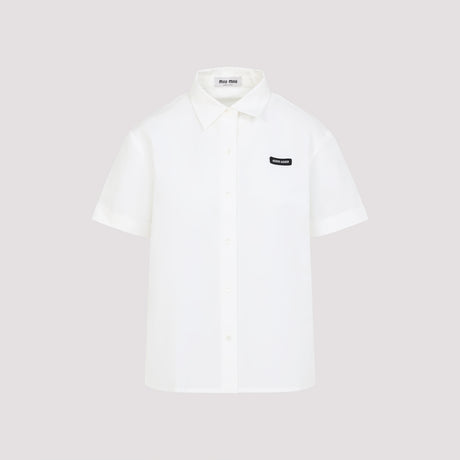 MIU MIU Men's Stylish Shirt in Cotton-Linen Blend