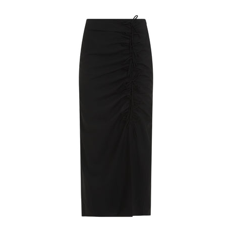 GANNI Drapey Melange Midi Skirt