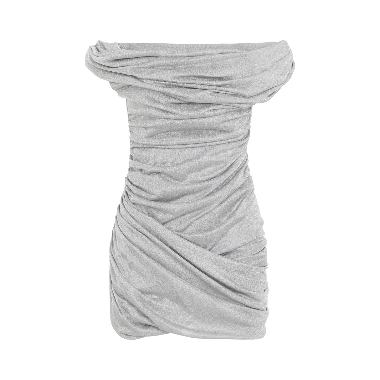 MAGDA BUTRYM Elegant Silver Mini Dress for Women