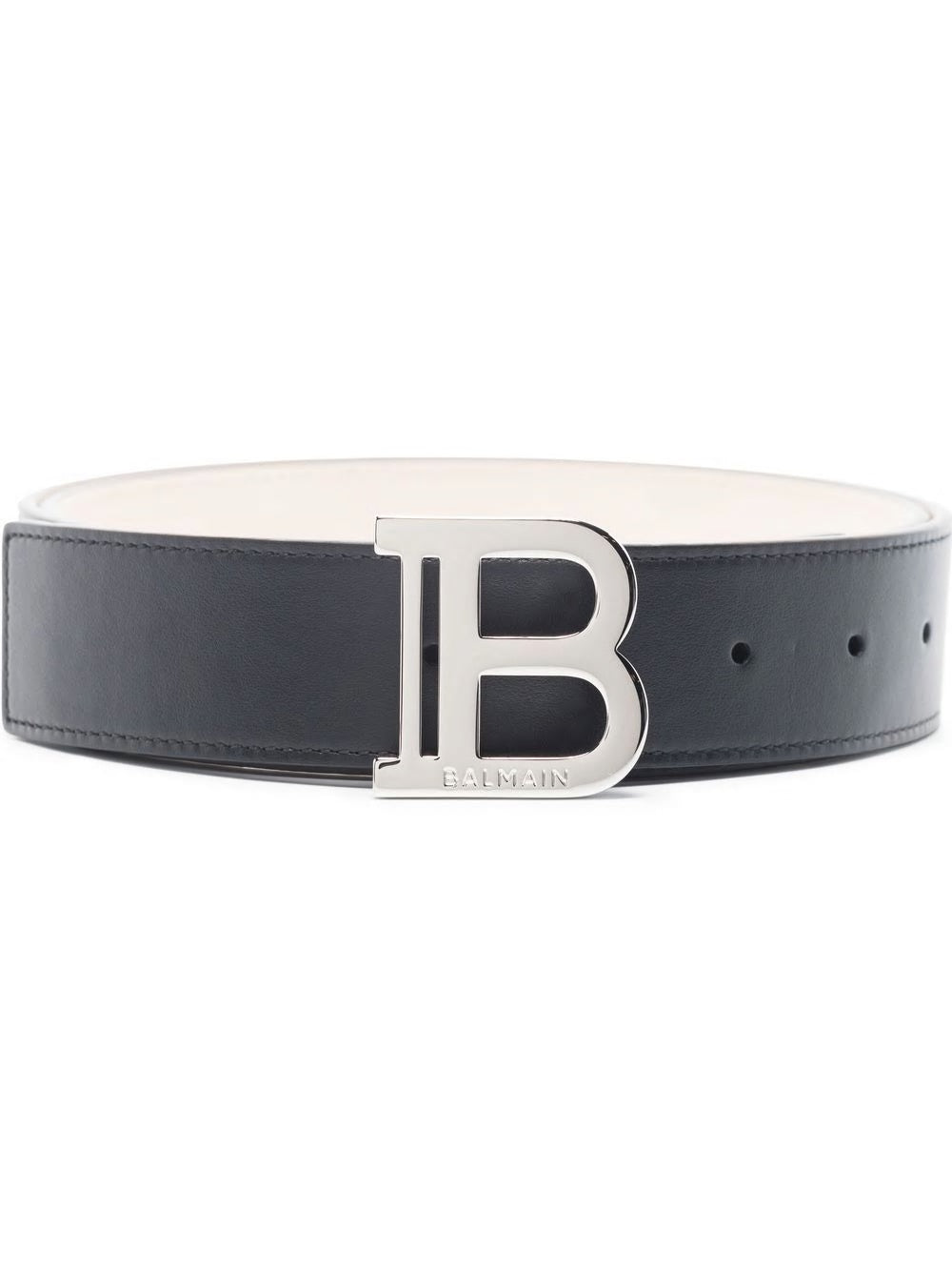 BALMAIN Stylish Men's 35mm Leather Belt for FW22