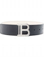 BALMAIN Stylish Men's 35mm Leather Belt for FW22